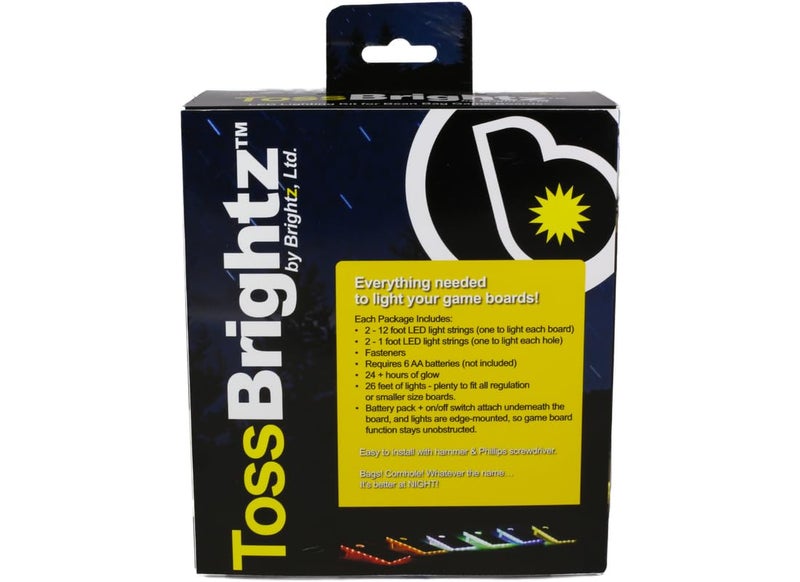 Brightz TossBrightz Gold Led Cornhole Lights Led Corn Hole Lights Cornhole Led Lights for Hole and Board Corn Hole Board Light Kit Light Up Cornhole Set Glow in The Dark Cornhole Board - Image 2